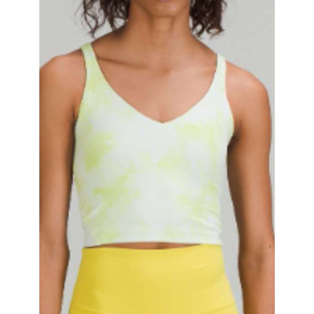 Lululemon Align Tank Top Diamond Dye Island Mist Lemon Vibe size 6